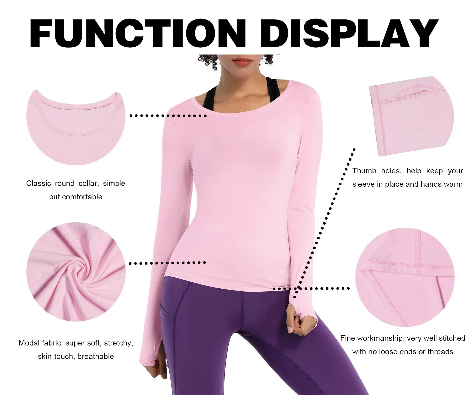 Athlete Long Sleeve Tops lightpink_Pilates