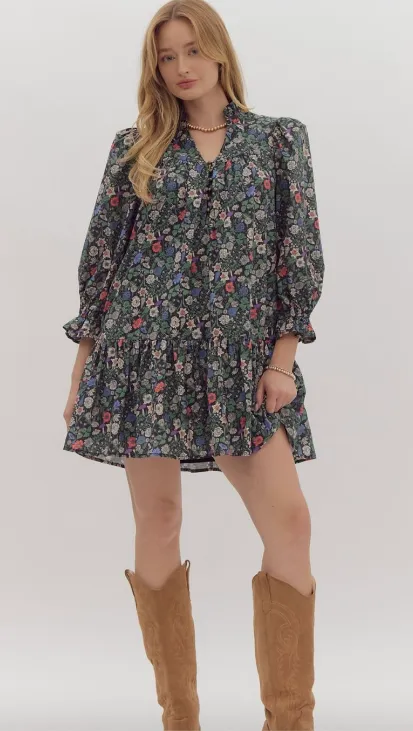 Black Floral Dress