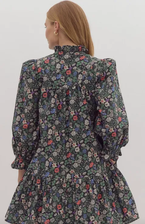 Black Floral Dress