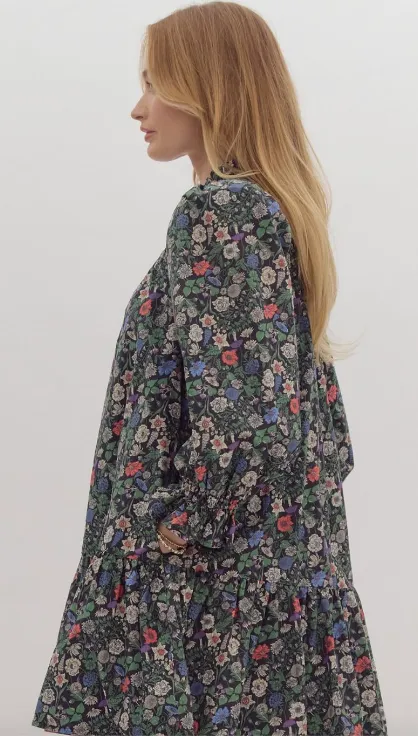 Black Floral Dress