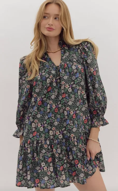 Black Floral Dress