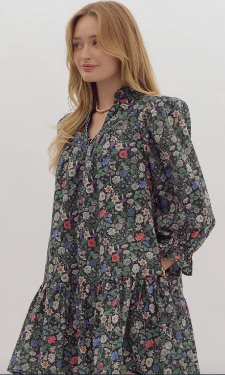 Black Floral Dress