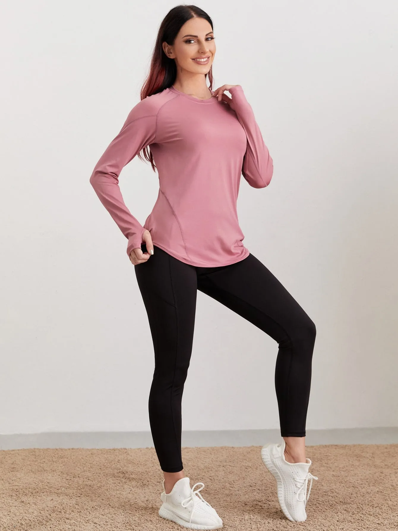 Breathable Active Tee With Thumb Holes ss22