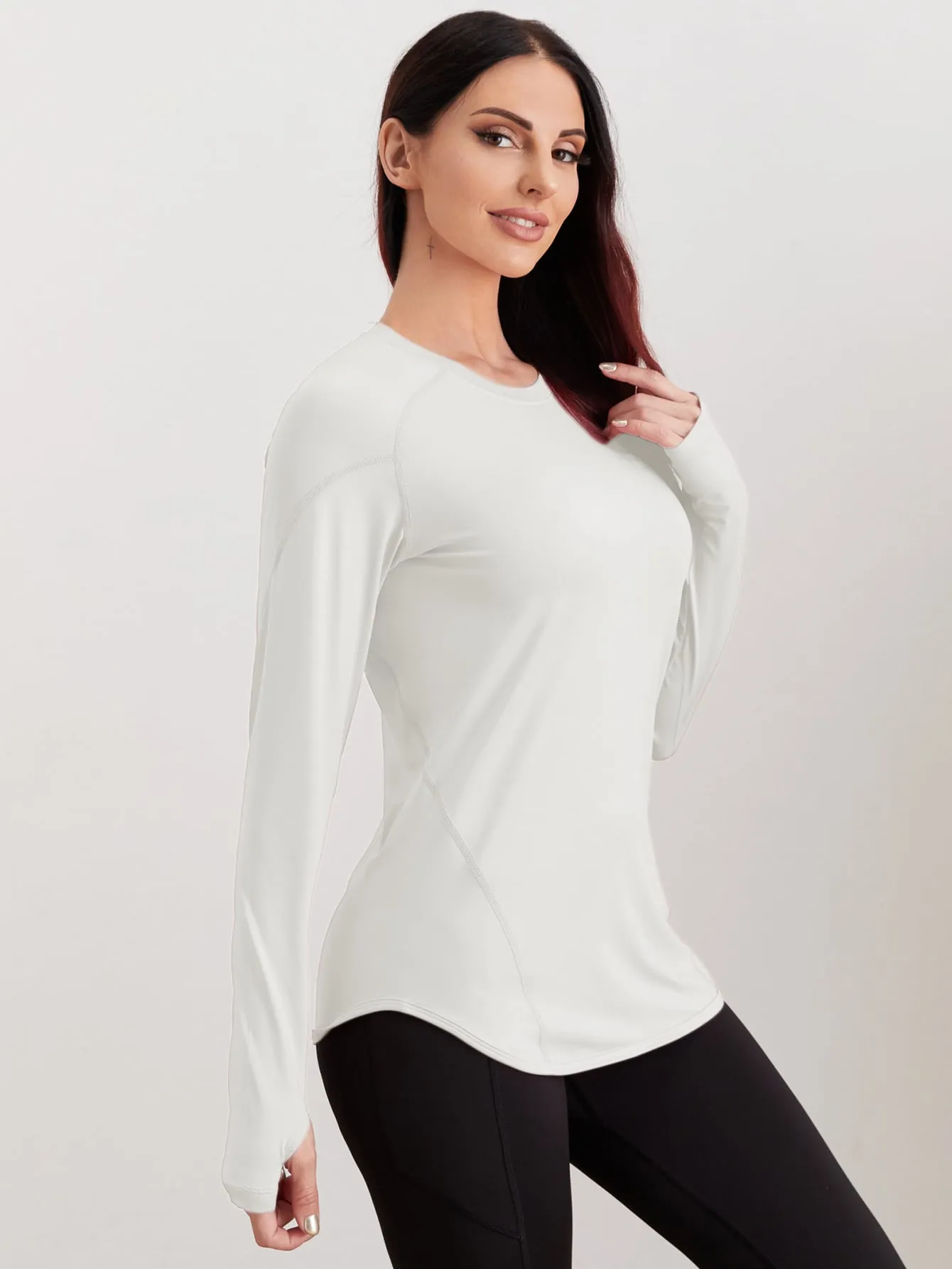 Breathable Active Tee With Thumb Holes ss22