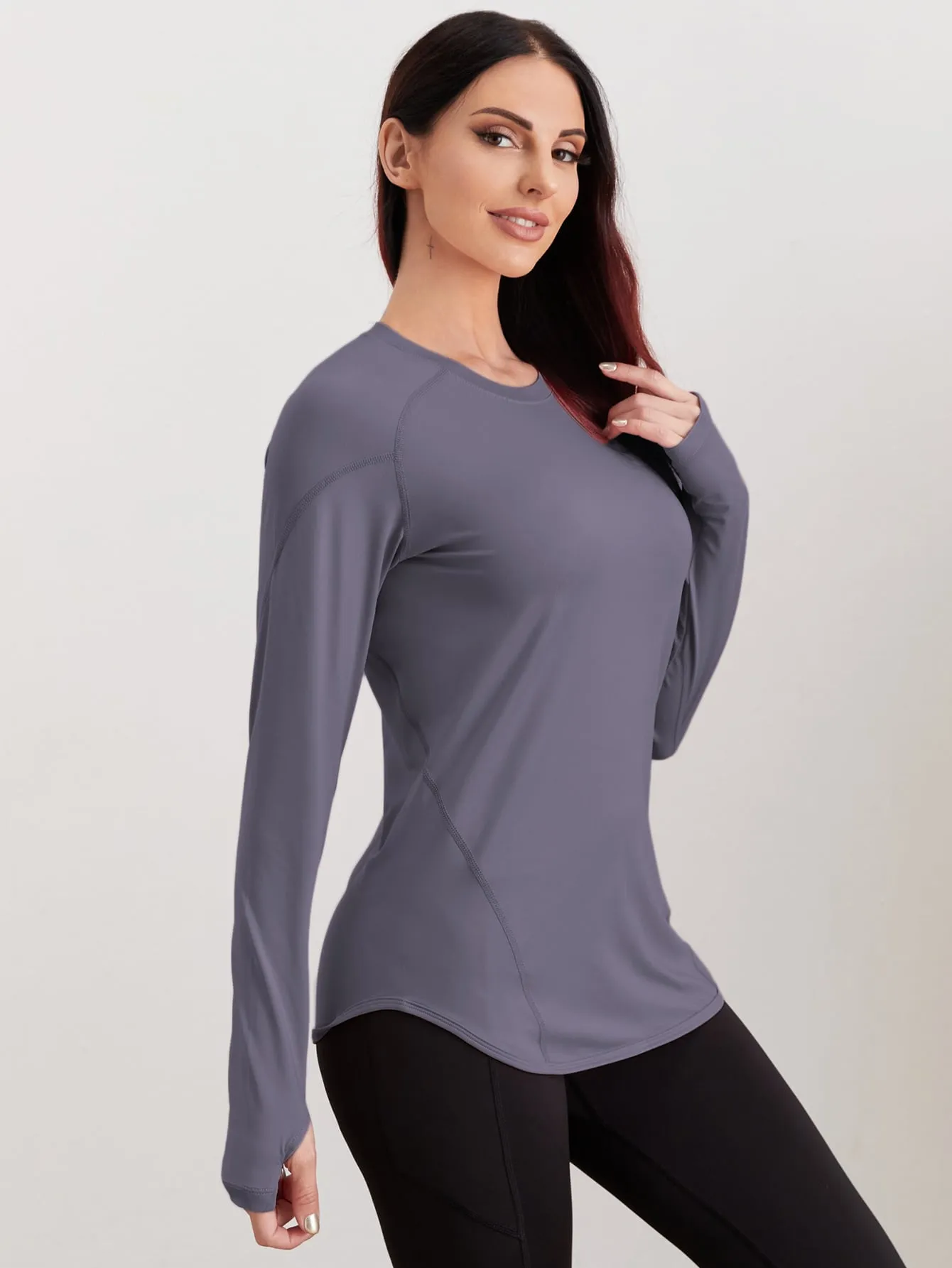 Breathable Active Tee With Thumb Holes ss22
