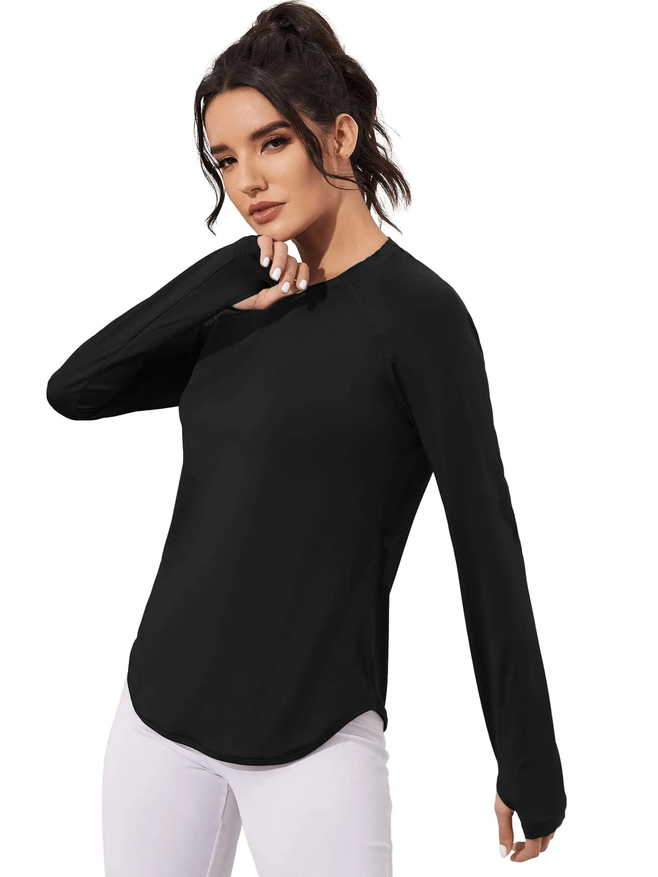 Breathable Active Tee With Thumb Holes ss22