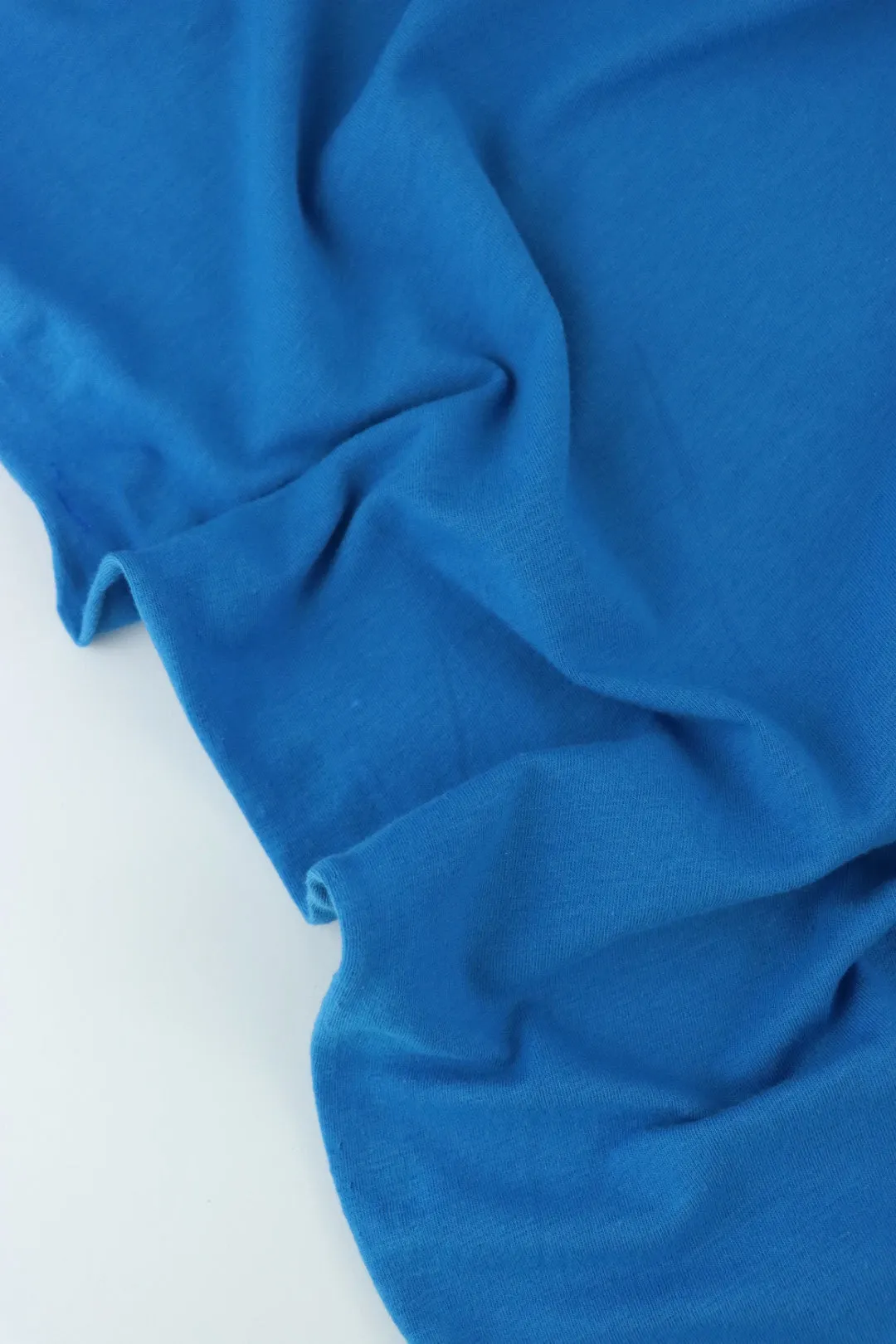 Cerulean Blue Lightweight Cotton Spandex Jersey