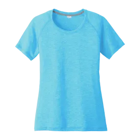 D1857W Ladies Tri-Blend Wicking Scoop Neck Raglan Tee