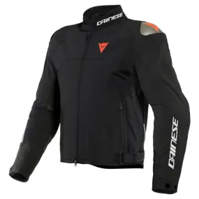DAINESE INDOMITA D-DRY XT BLACK/FLUO RED TEXTILE JACKET