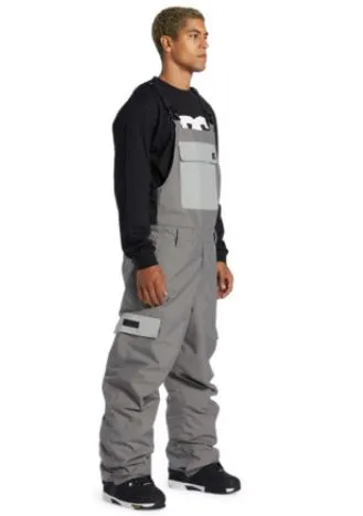 DC GRAY DOCILE TECHNICAL SNOW BIB PANTS 2024