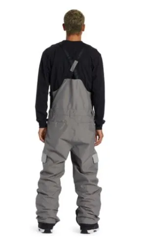 DC GRAY DOCILE TECHNICAL SNOW BIB PANTS 2024