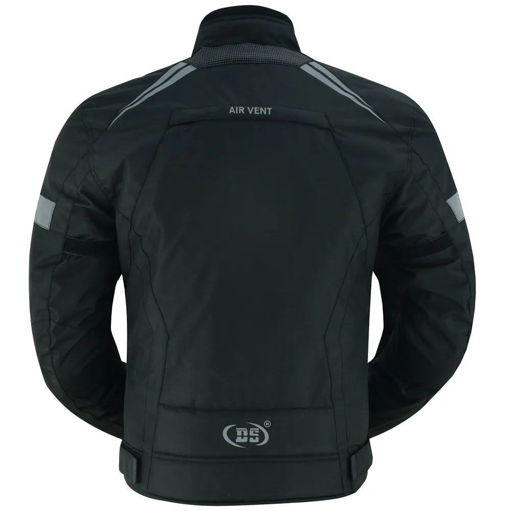 Flight Wings - Mens Textile Motorcycle Jacket - Black
