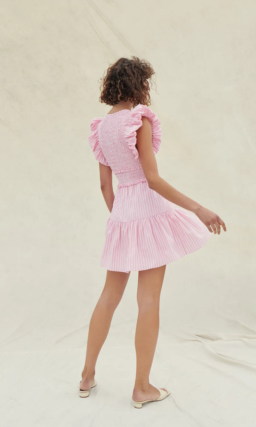 Garcelle Mini Dress - Pink Salmon