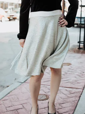 Gold Lightweight Fit n Flare Skirt