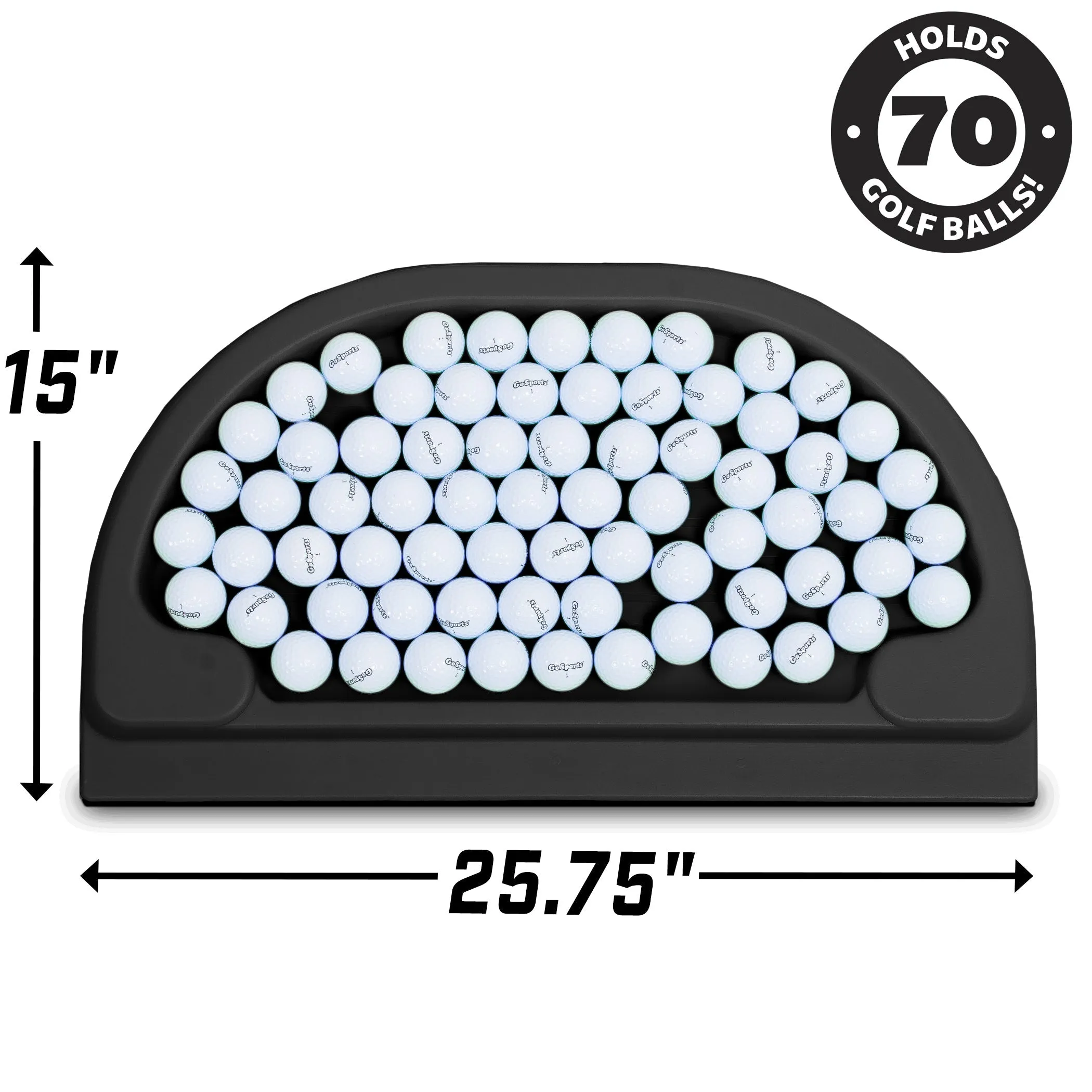 GoSports All-Weather Golf Ball Tray - Black