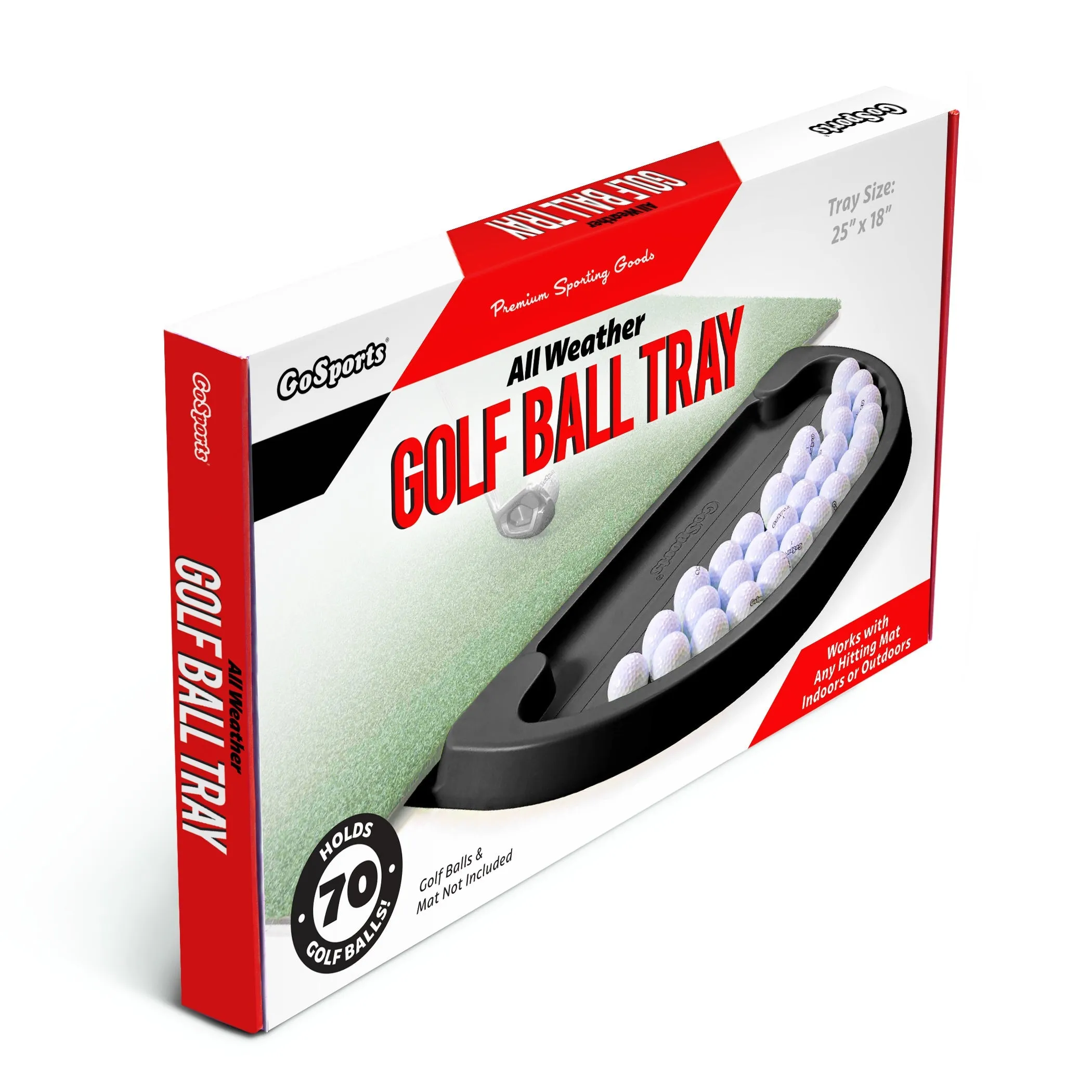 GoSports All-Weather Golf Ball Tray - Black