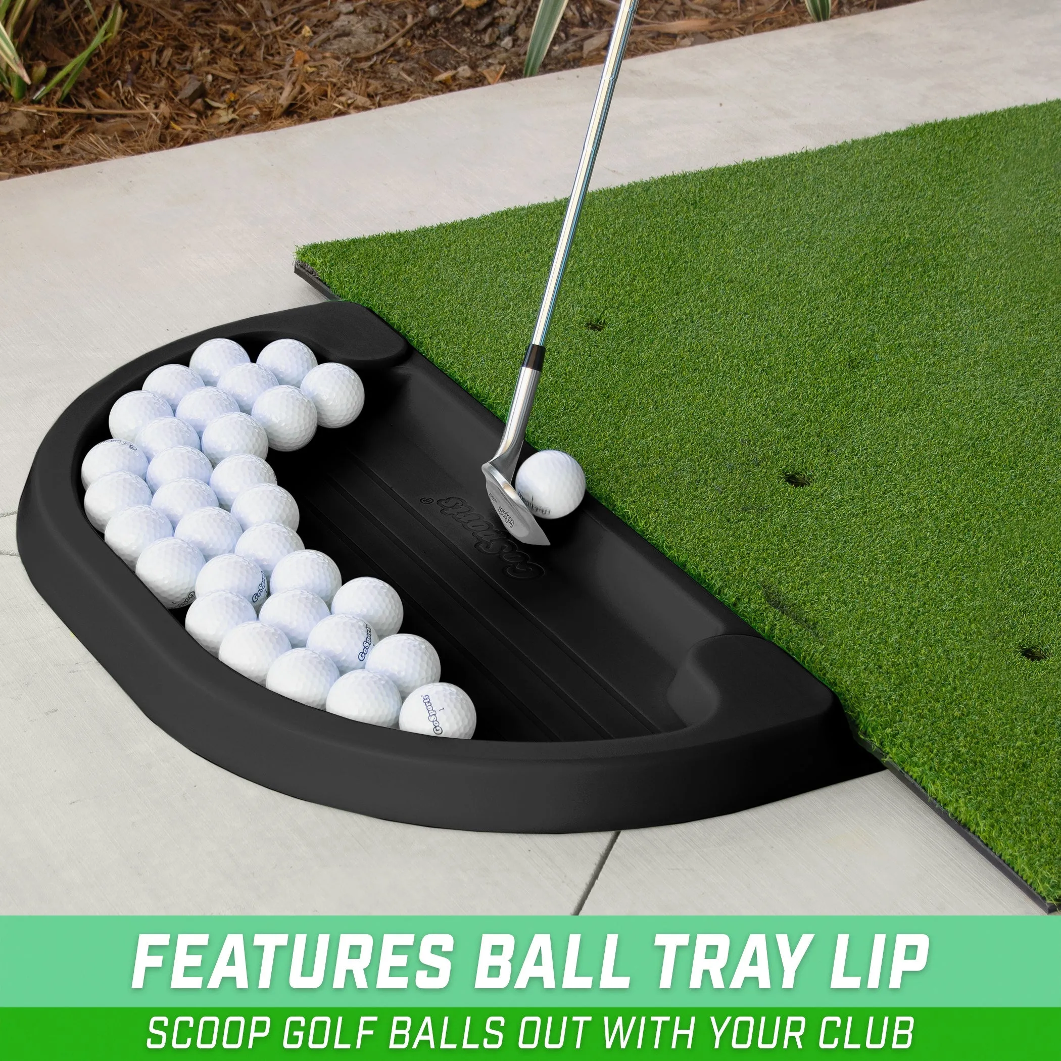 GoSports All-Weather Golf Ball Tray - Black