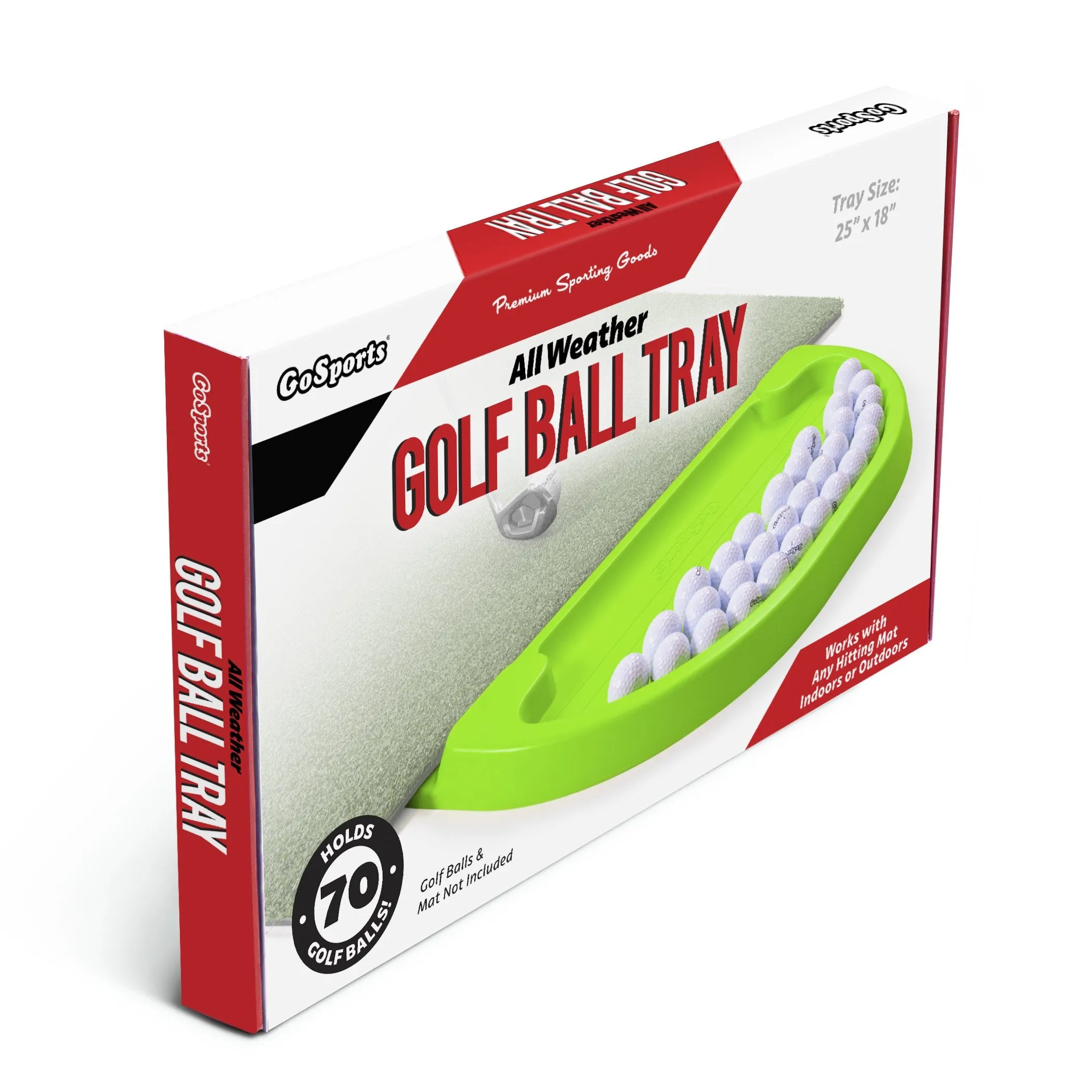 GoSports All-Weather Golf Ball Tray - Green