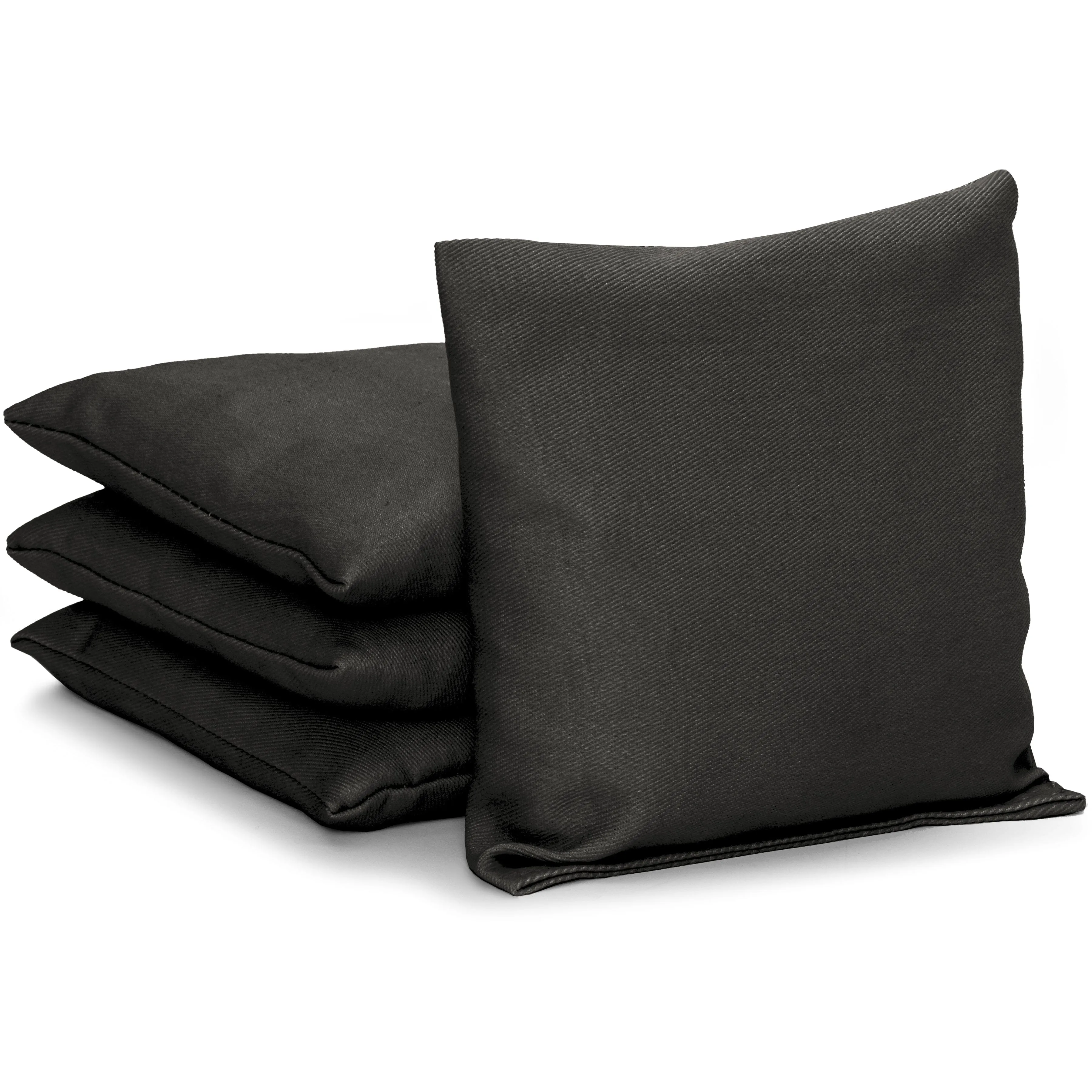 GoSports Cornhole Bean Bags Set of 4 - Regulation All Weather - Classic Black