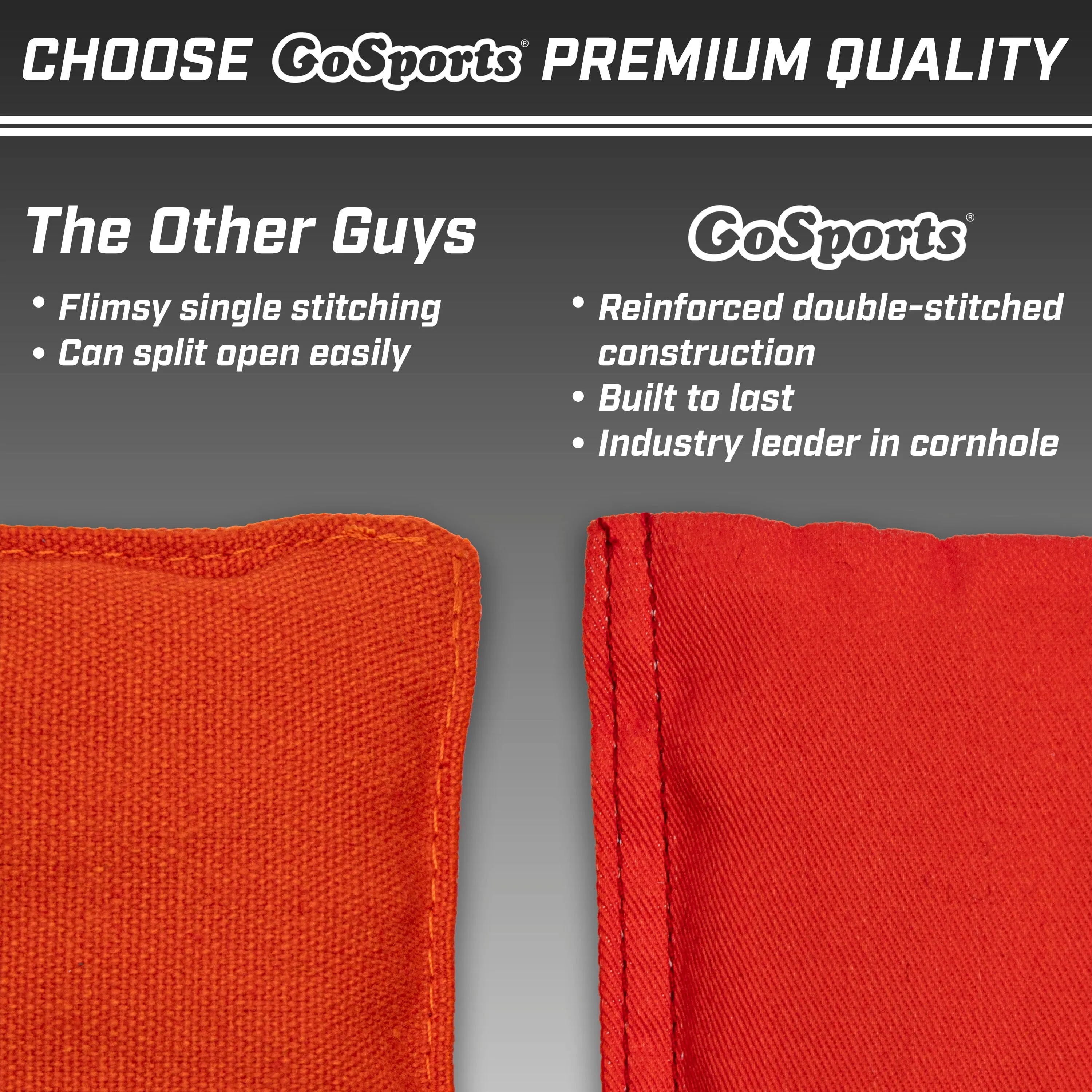 GoSports Cornhole Bean Bags Set of 4 - Regulation All Weather - Classic Light Blue