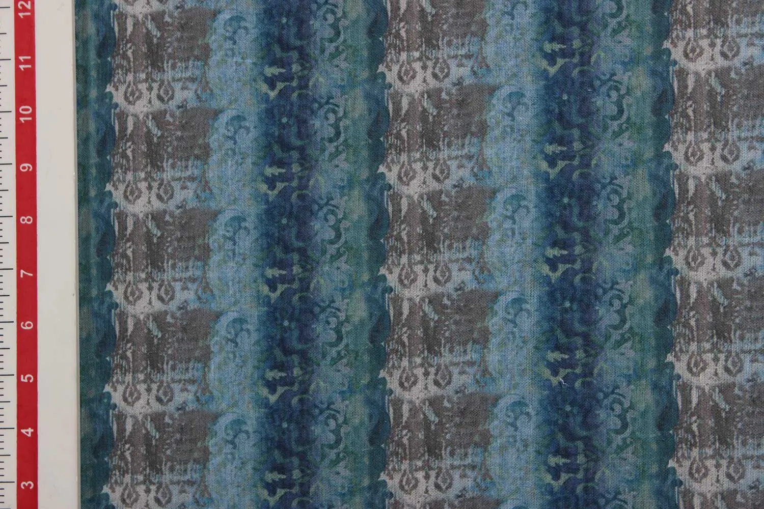 Grey Abstract Printed  Fabric