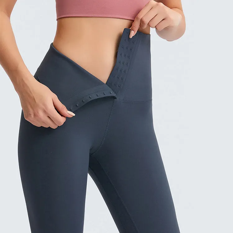 High Waist Breasted Yoga Full Length Leggings