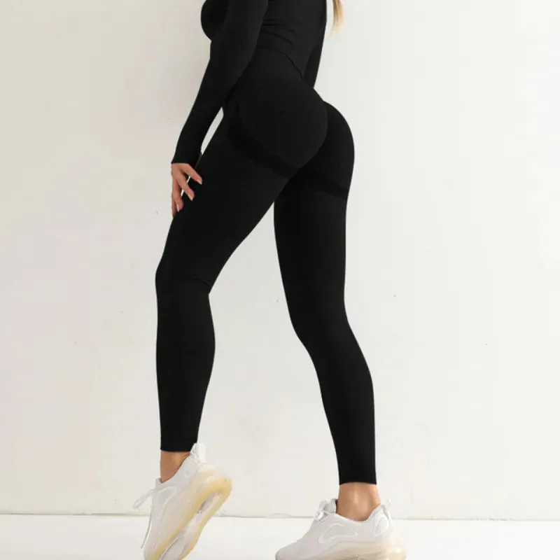 High-Waist Seamless Yoga Leggings for Women - Elastic, Quick-Dry, and Figure-Enhancing Sportswear for Gym, Jogging, and Fitness
