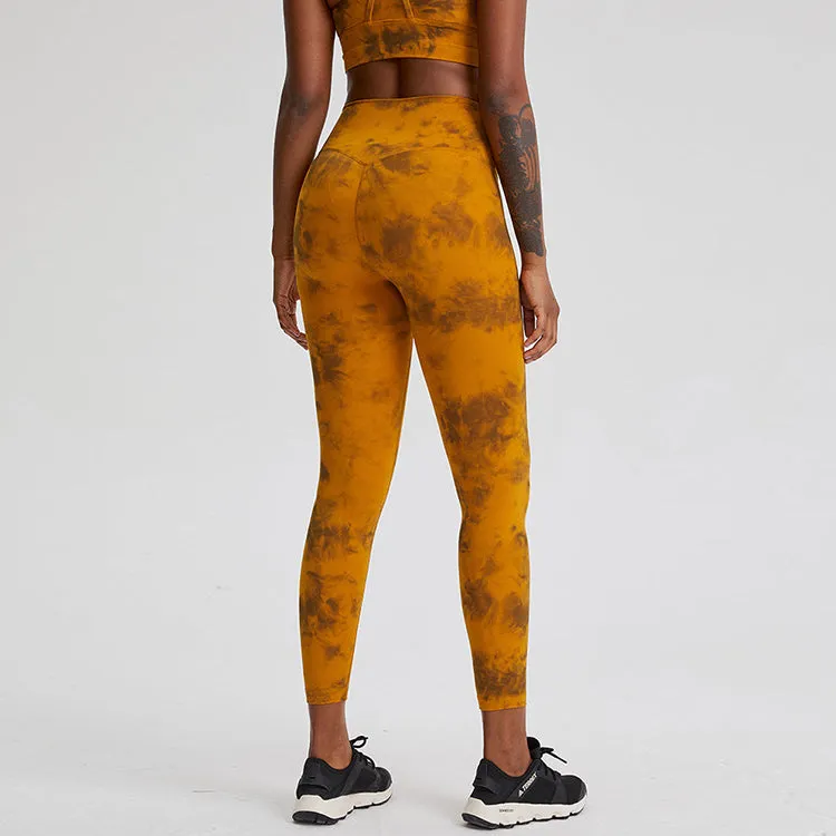 High Waisted Tie-Dye Full Length Leggings