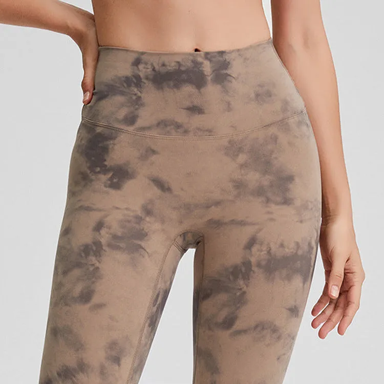 High Waisted Tie-Dye Full Length Leggings