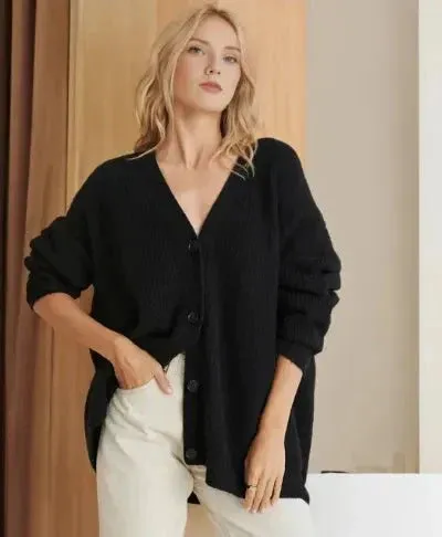 Ivyshape | Cardigan with V-Neck