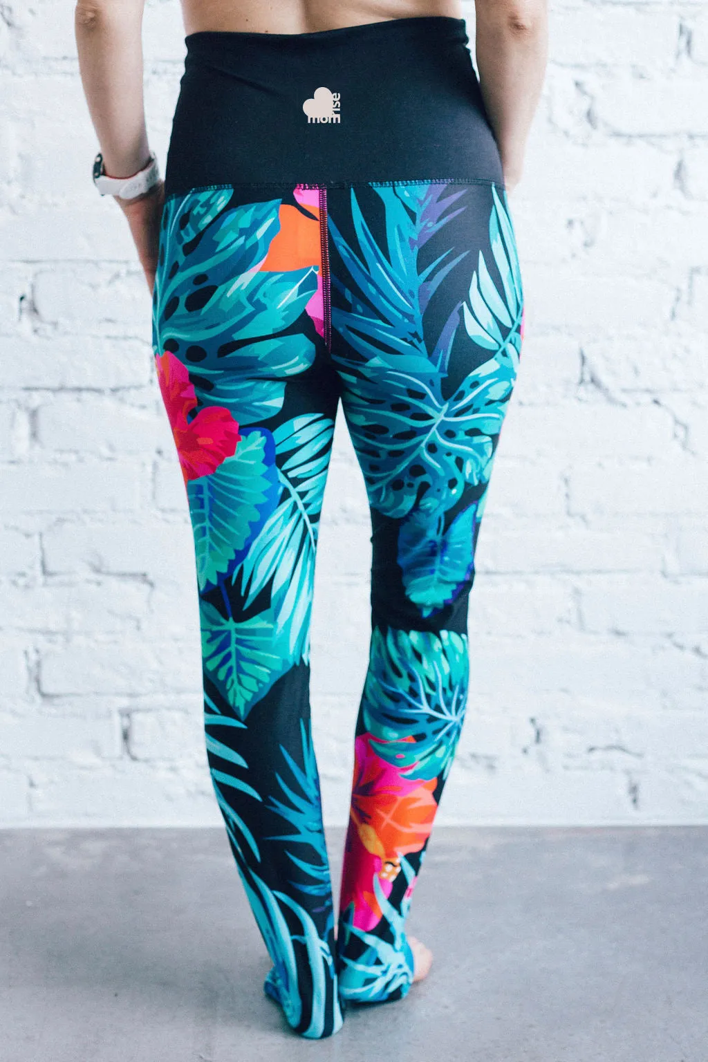 Jungle Flowers Maternity Sports Leggings