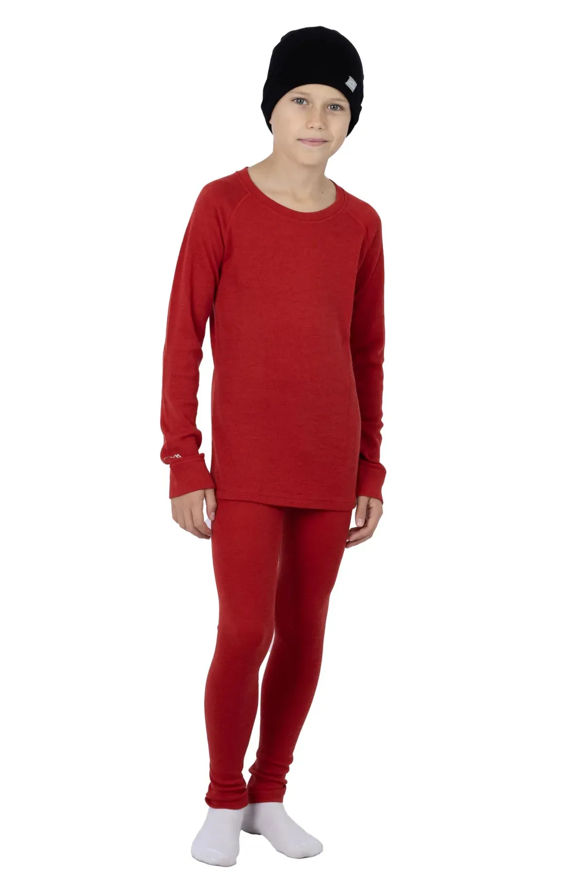 Kid's Cherry Red Set   Black Beanie