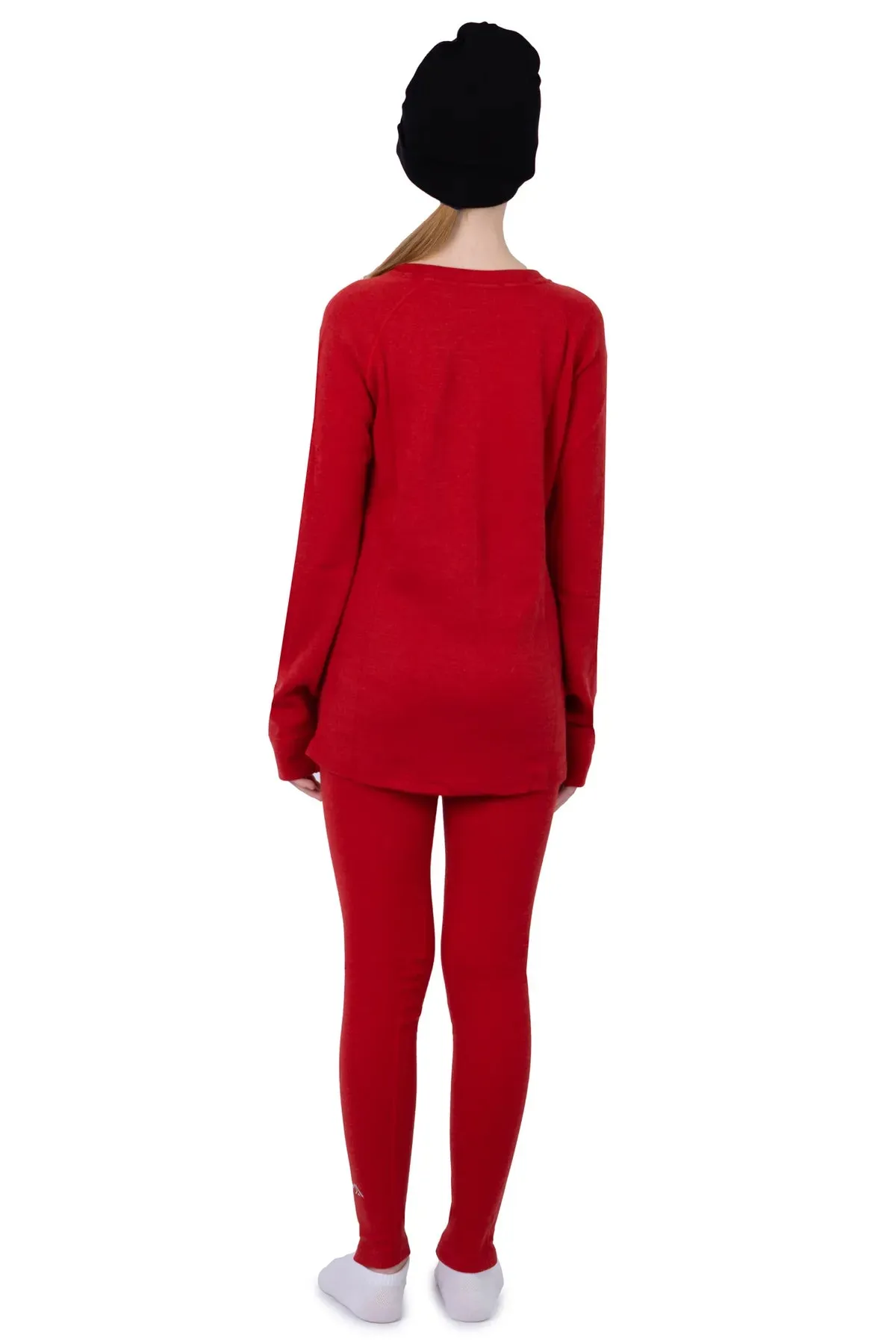 Kid's Cherry Red Set   Black Beanie