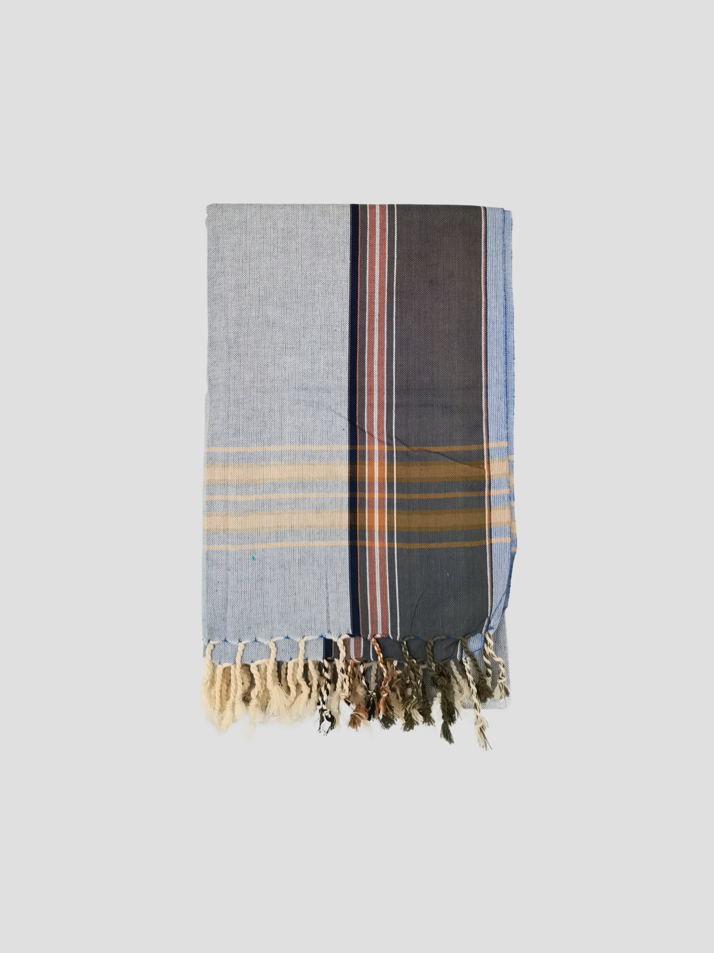 Kikoy Fabric Wrap in Grey Navy