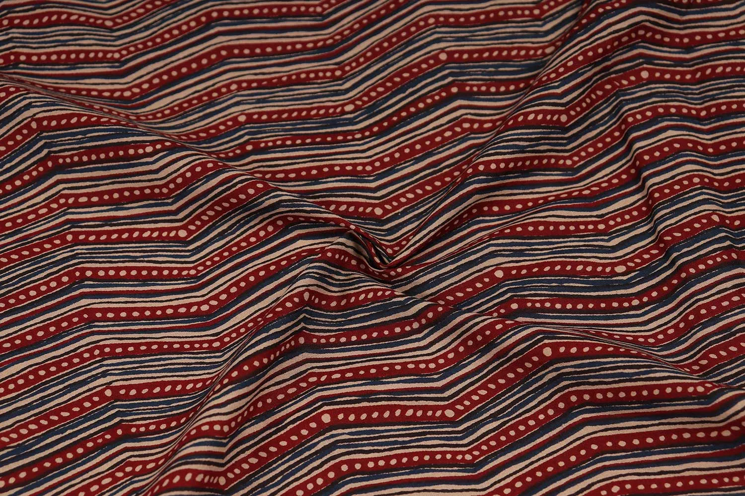 Multicolour Block Printed Cotton Fabric