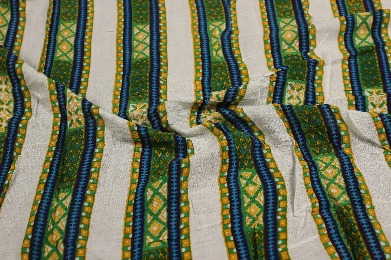 Multicolour Printed Rayon Crepe Fabric