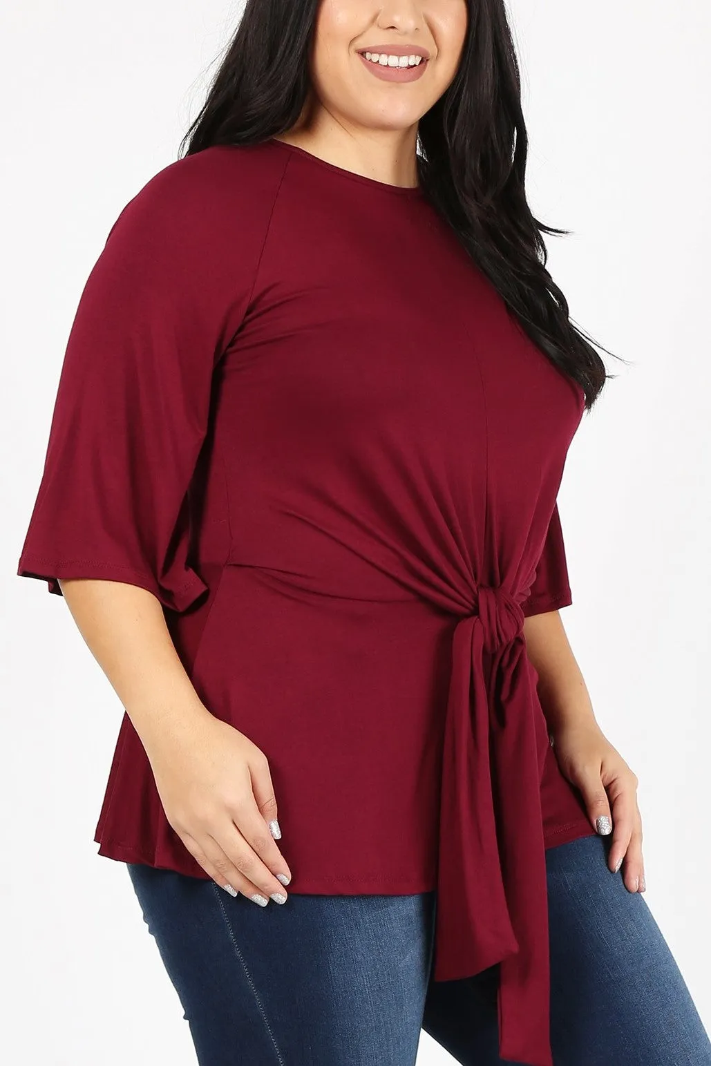 ***New Arrivals*** Women New Plus Size Solid Tunic Top