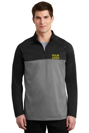 Nike ThermaFIT Custom Fleece Quarter Zips, Black/ Dark Grey Heather