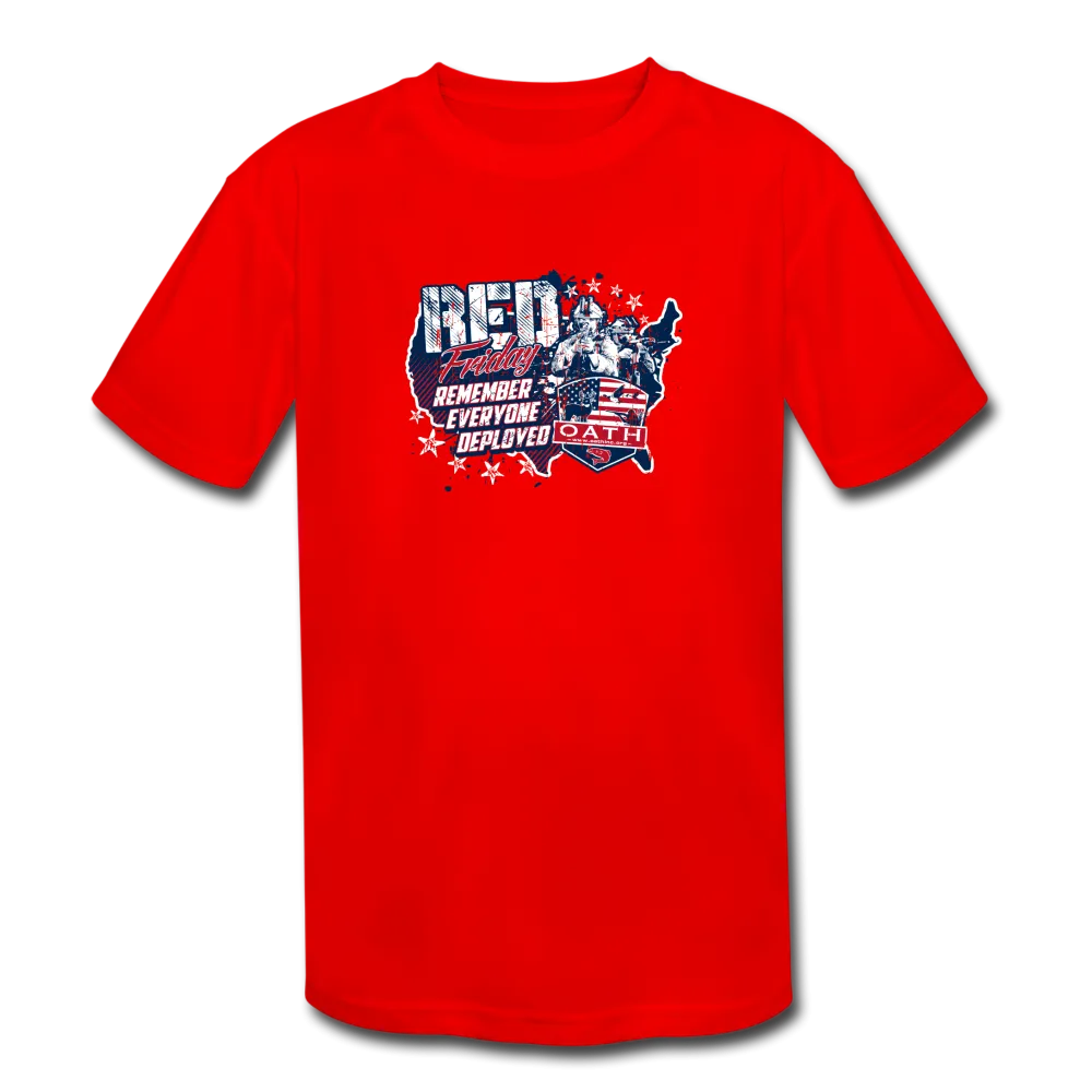OATH RED Kid's Moisture Wicking Performance T-Shirt