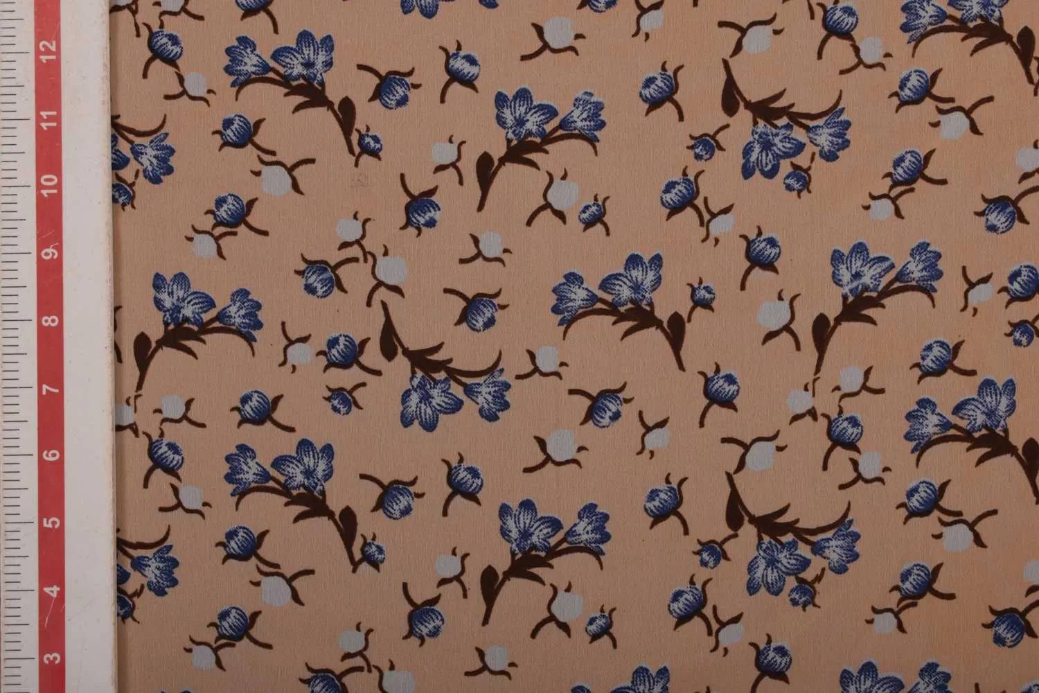 Orange Printed Georgette Fabric