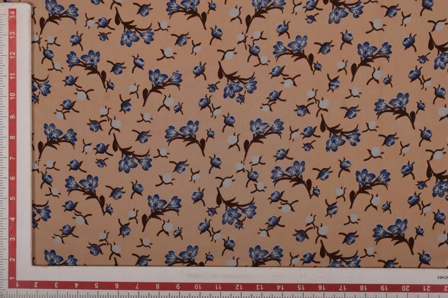 Orange Printed Georgette Fabric