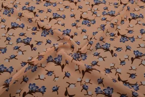Orange Printed Georgette Fabric