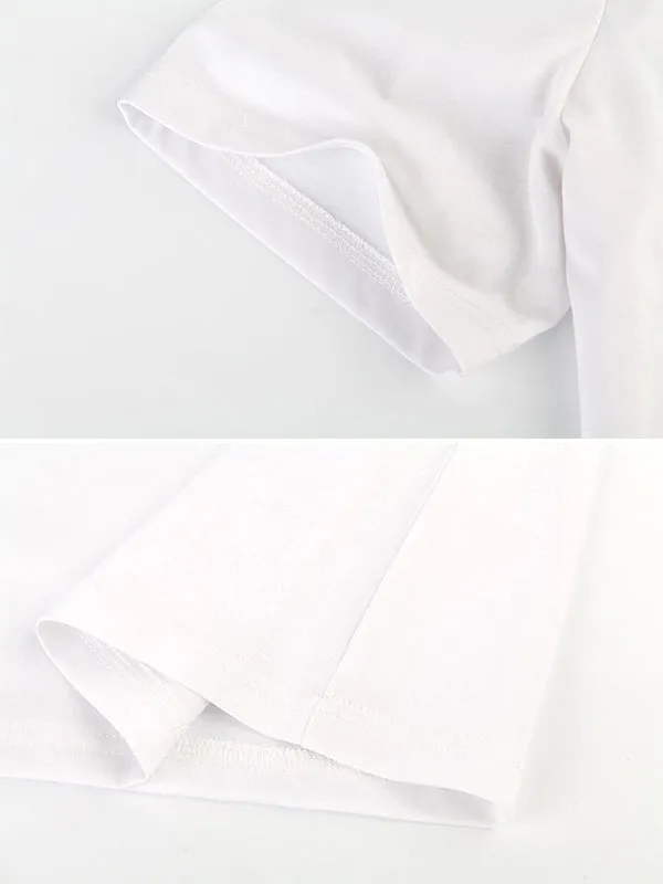Original Irregularity Solid T-Shirts Tops