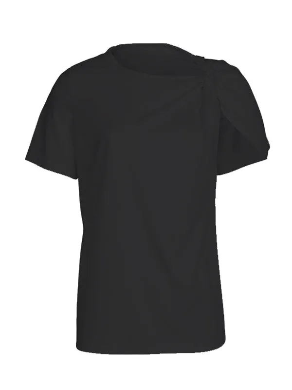 Original Irregularity Solid T-Shirts Tops