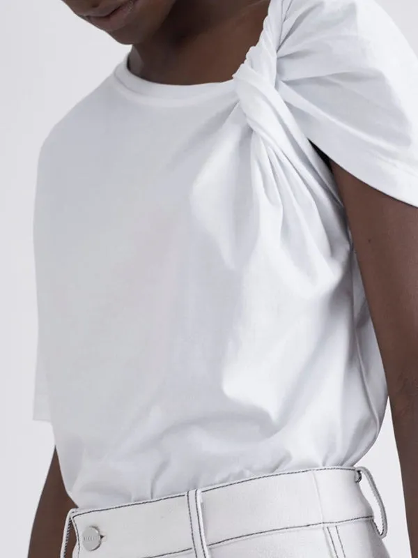 Original Irregularity Solid T-Shirts Tops