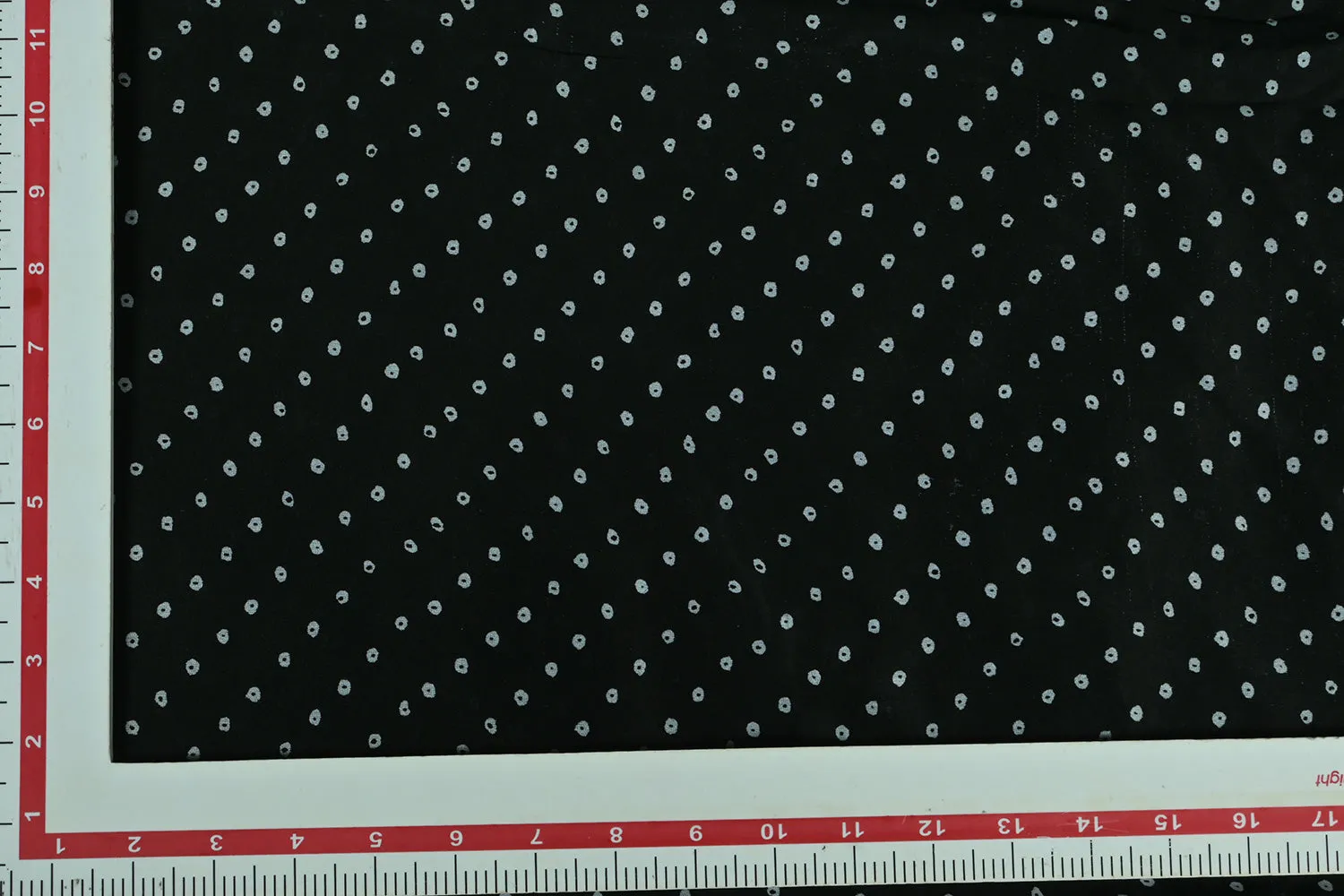 Precuts of Black & White Bandhani Printed Chanderi Cotton Silk Blend Fabric