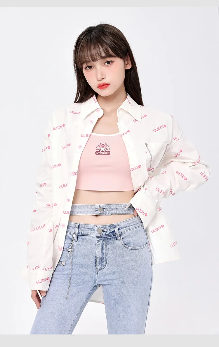 Sanrio Japanese Sweet Summer Breathable Fit Tops