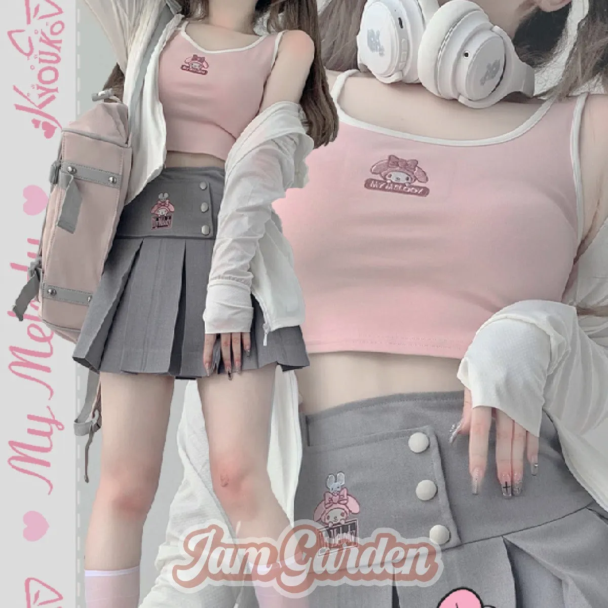 Sanrio Japanese Sweet Summer Breathable Fit Tops
