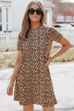 Short Sleeve A-line Mini Dress