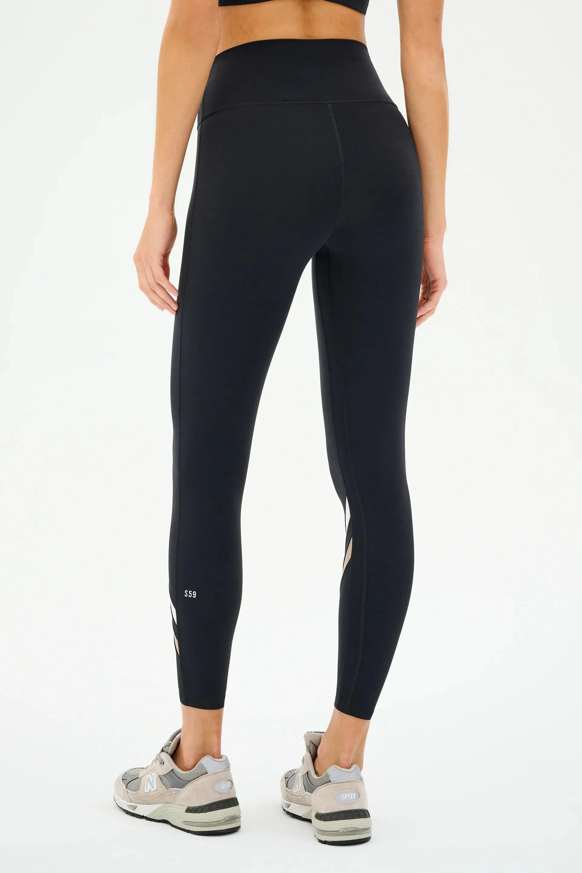 Splits59 Chevron Airweight High Waist 7/8 Black/Latte